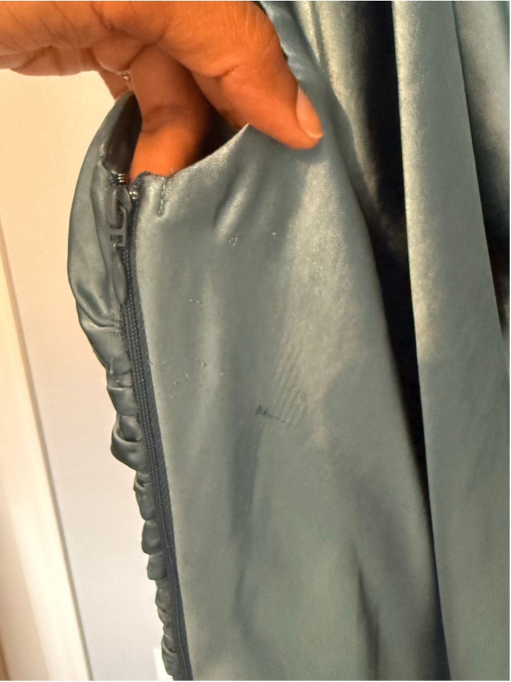 Women's Lucy Paris Satin Maxi Dress Blue Size S - Picture 13 of 16